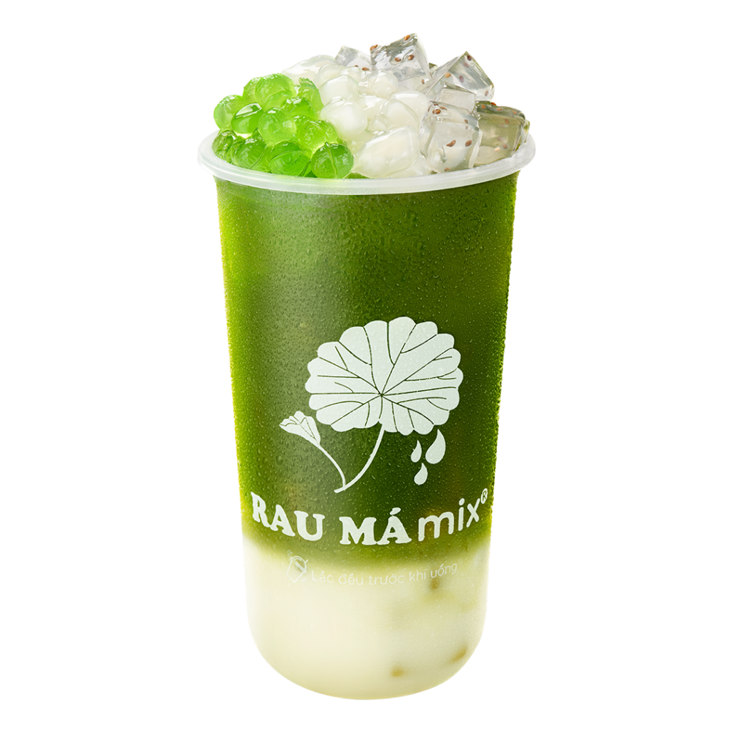 COMBO 1: Rau má mix Đậu xanh Sữa dừa + Trân châu lá dứa + Thạch củ năng ...