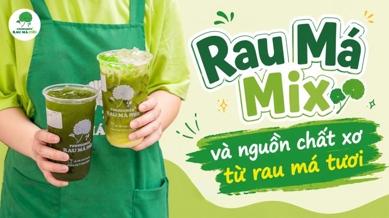 Rau Má Mix và nguồn chất xơ từ rau má tươi